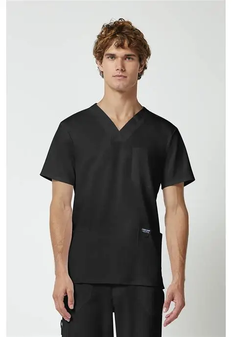 Product image 1 of 1 for KACTC SCRUB Top Cherokee Men's 3-pocket Black