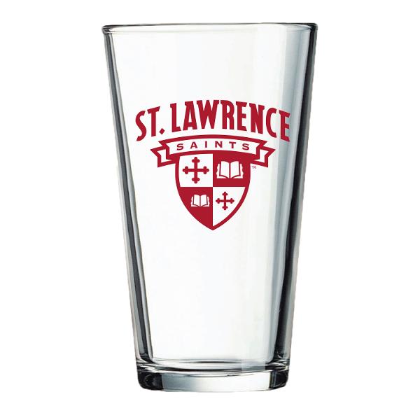 St. Lawrence Pint Glass with Red Shield Logo; $8.95
