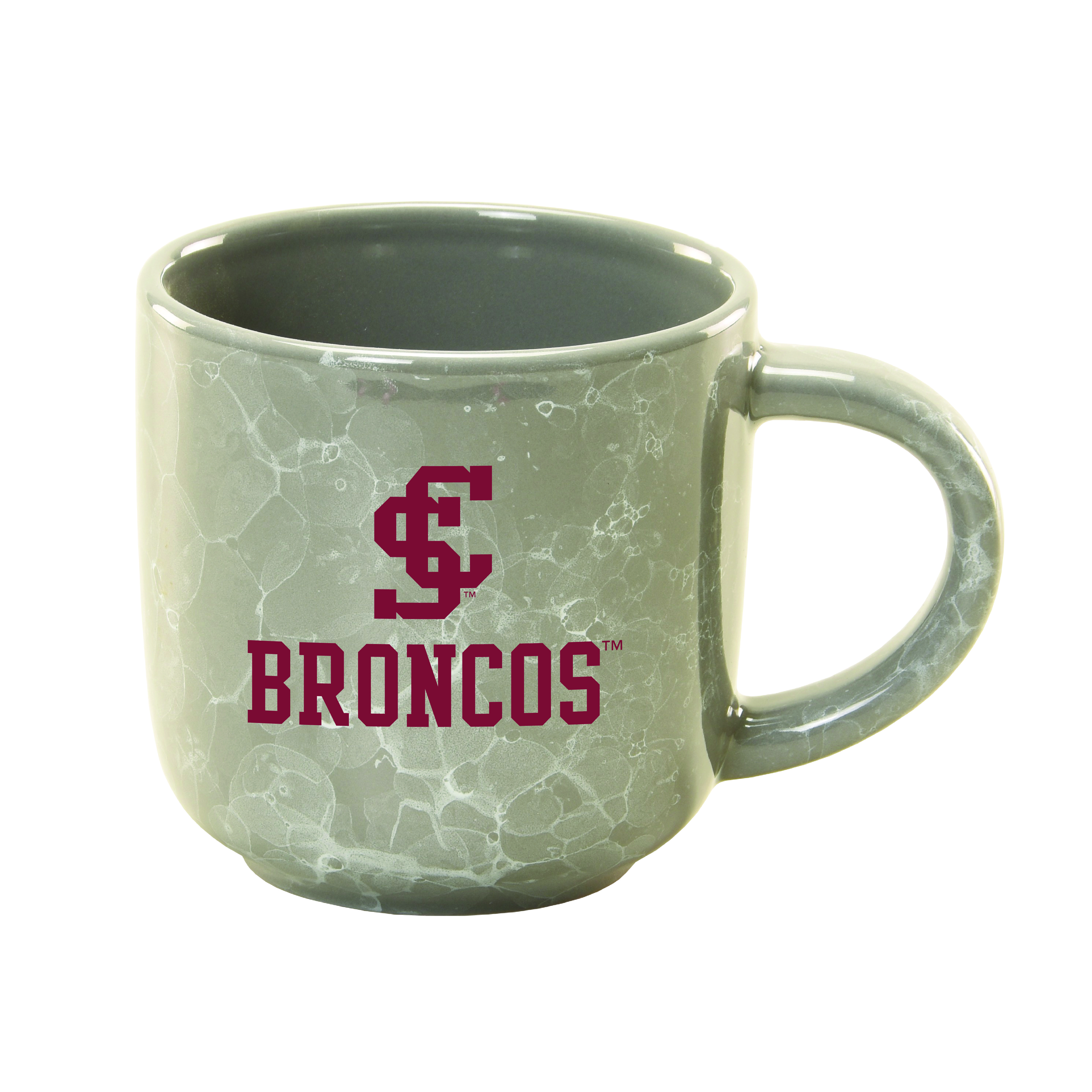 image of: Santa Clara Broncos 17oz SC Marble Mug, Steel Gray