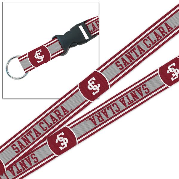 Santa Clara Broncos Gray Stripe Lanyard; $7.98
