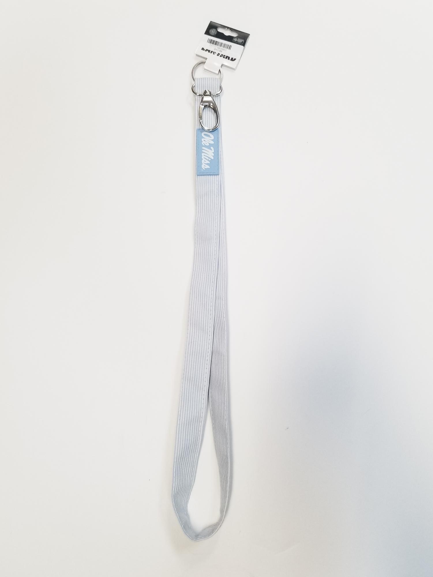 image of: Ole Miss Newport Stripe Lanyard Carolina Blue