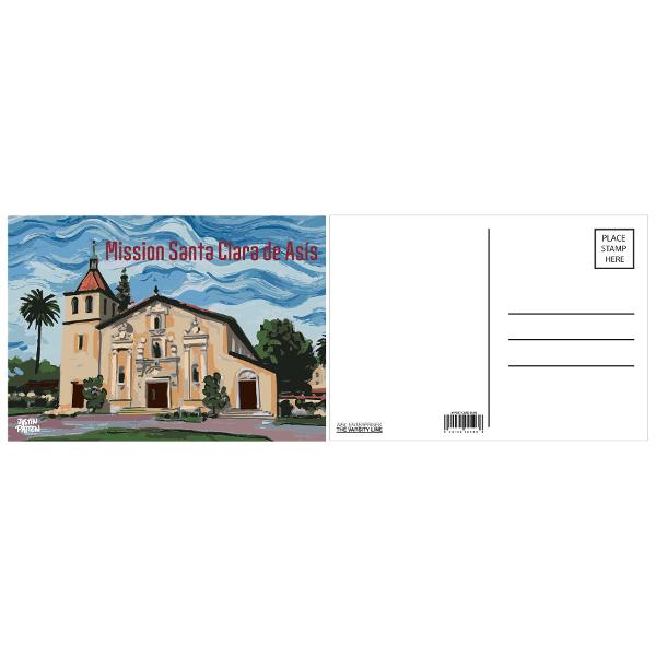 Santa Clara Mission de Asis Justin Patten Postcard; $3.98