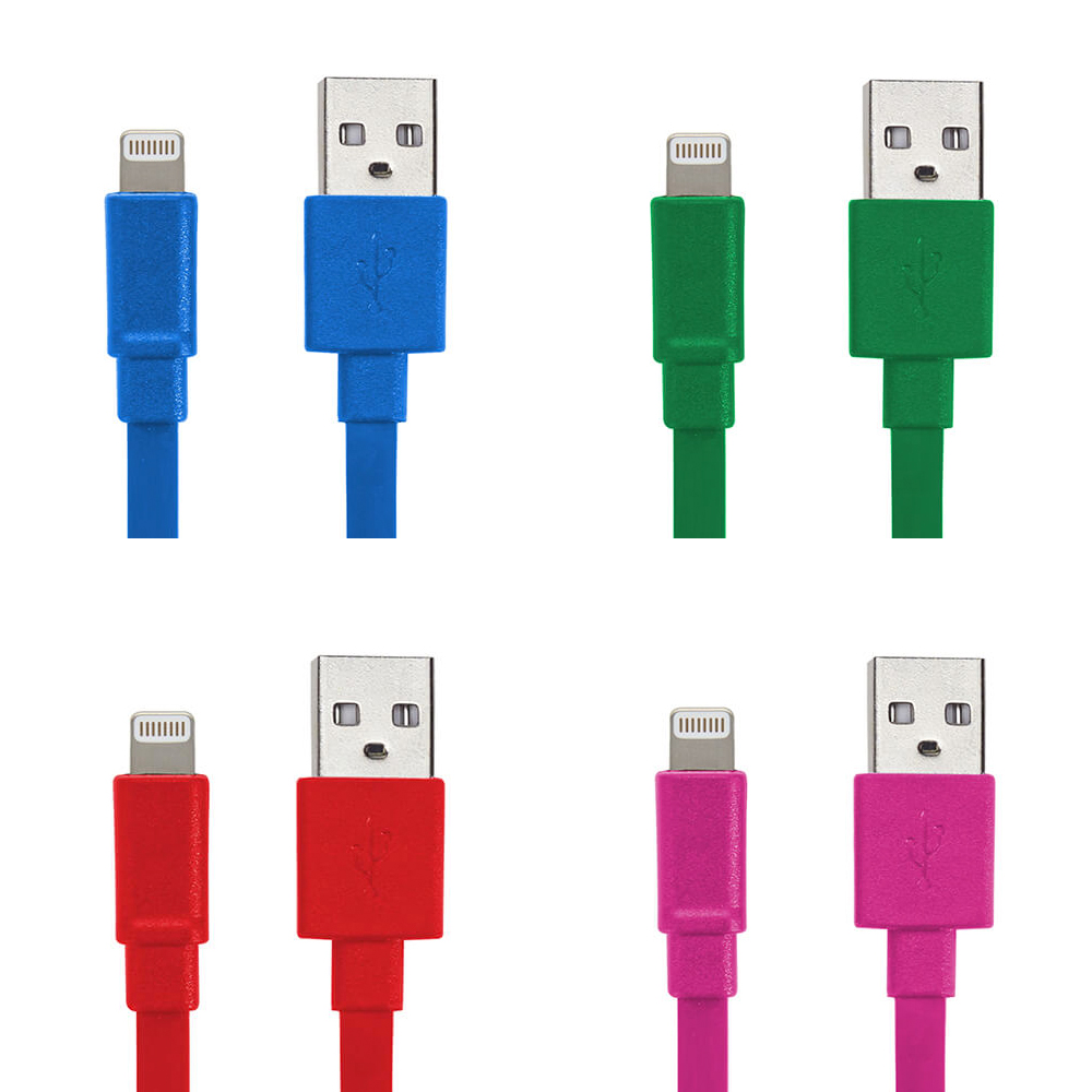 image of: Charge MAXX Charging Cable - Blue/Green/Pink/Red - Lightning