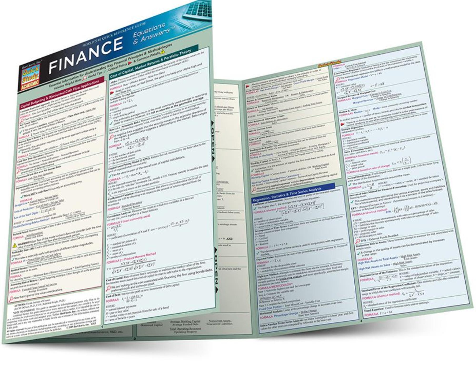 image of: BARCHARTS / FINANCE Equations & Answers