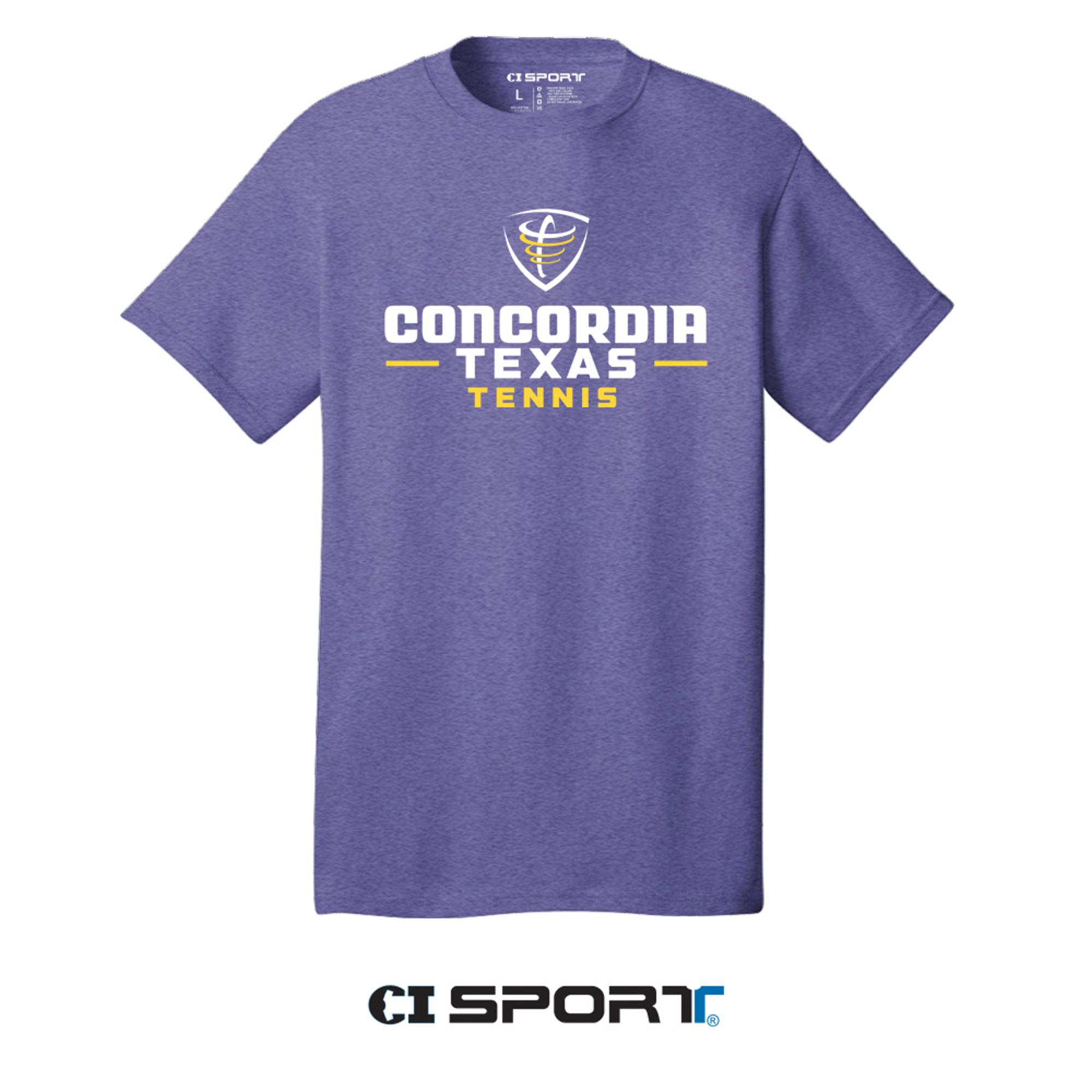 Product image 1 of 1 for Concordia Texas Tennis Sports Tee- Heather Purple