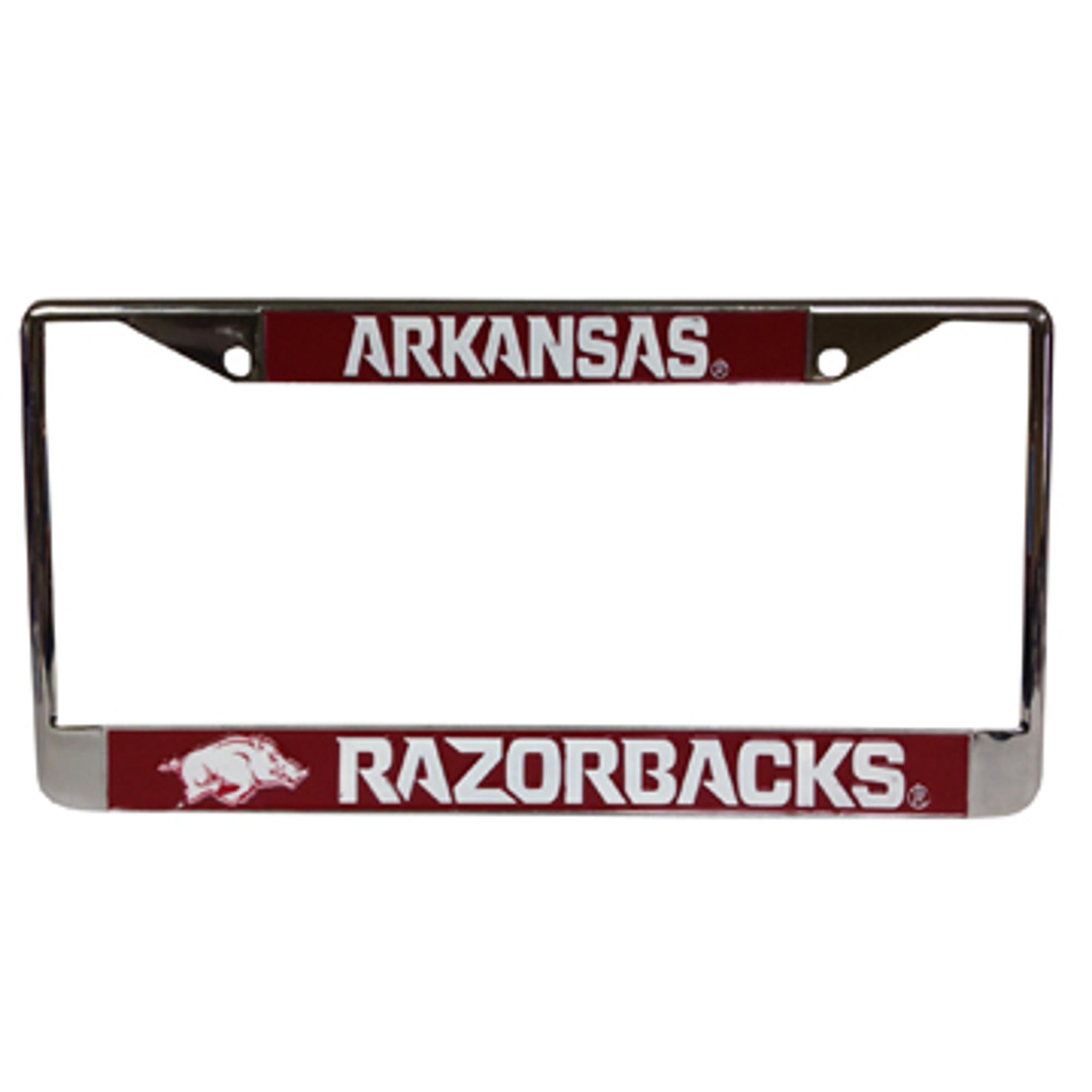 image of: Arkansas Razorbacks Jenkins Chrome Car Tag Frame