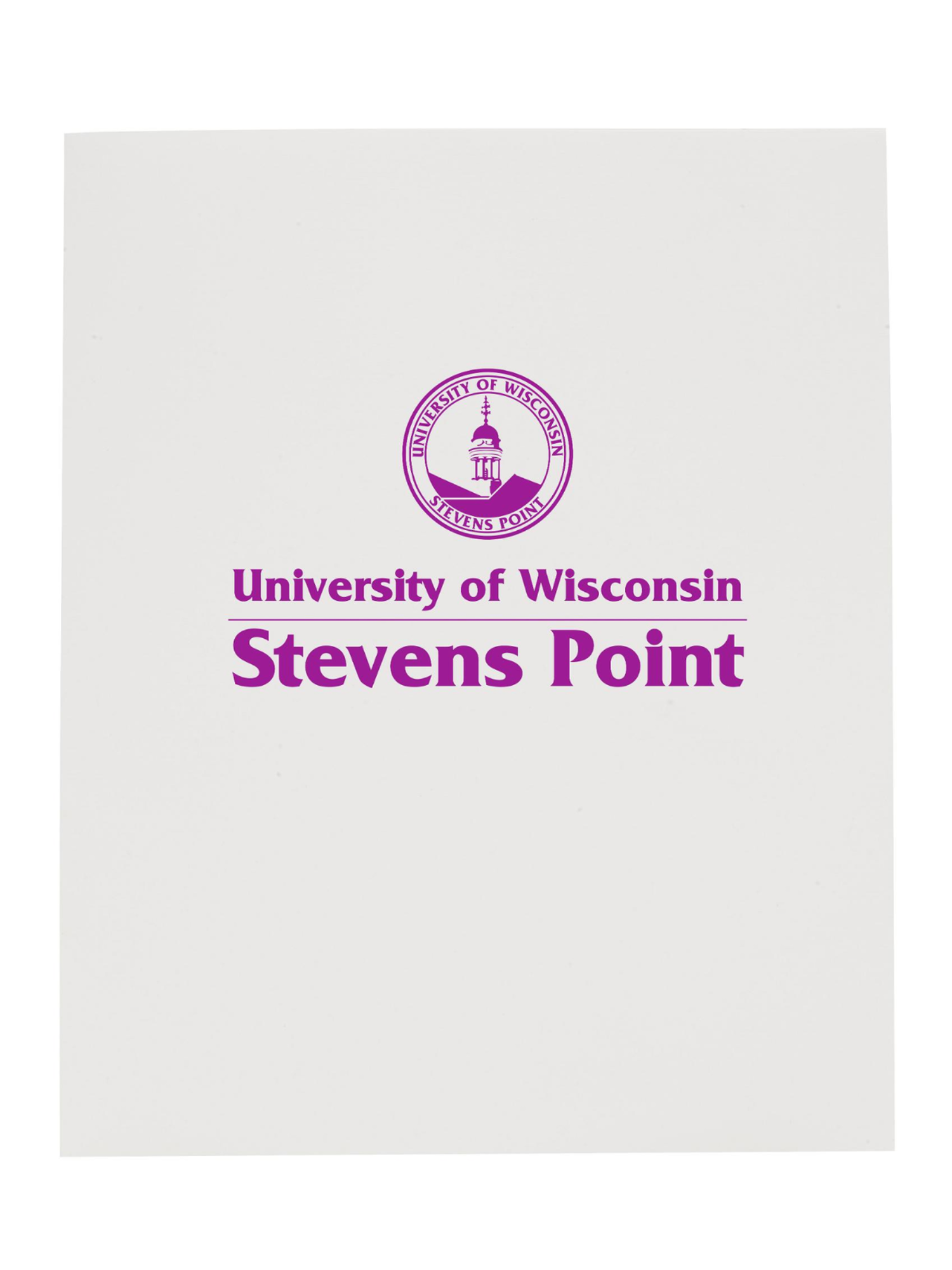 Product image 1 of 1 for UWSP Linen Paper Folder, White