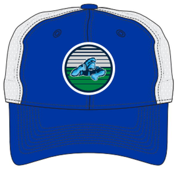 SFCC HAT TRUCKER SASQUATCH RYL/WHT; $29.99