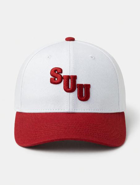 CAPX HAT FITTED WHITE/RED SUU; $34.00