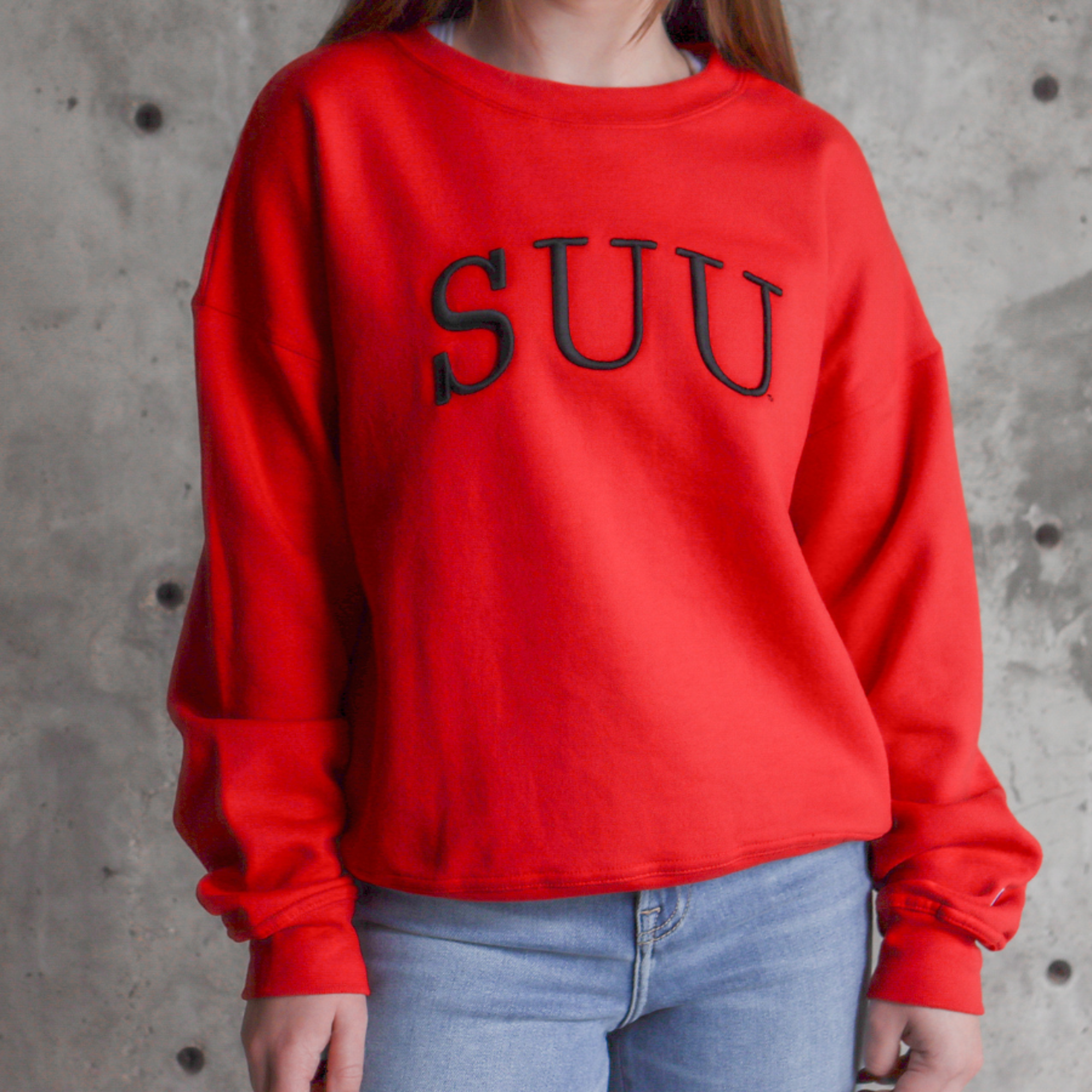 image of: Champion SUU Red 3D Crewneck