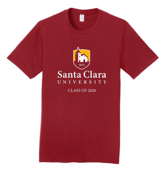 Santa Clara University Class of 2026 Short Sleeve Tee; $16.98