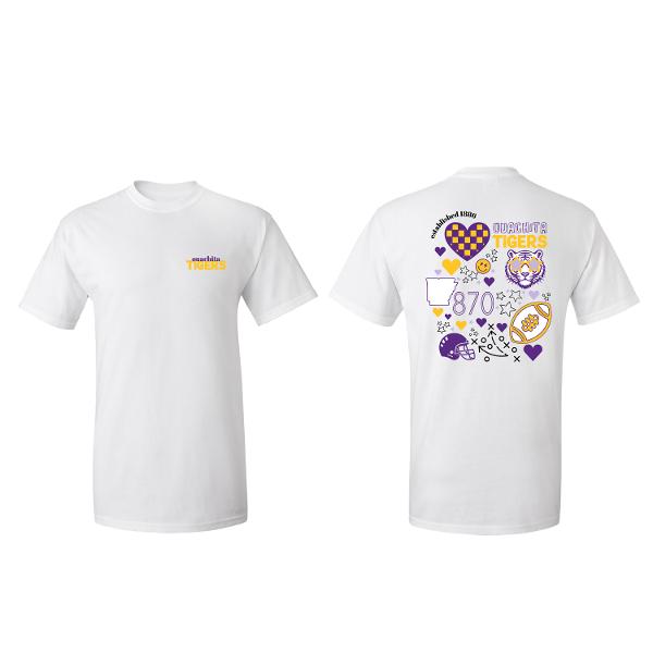 Ouachita Tigers Football Decal Collage Classic T-Shirt; $26.99