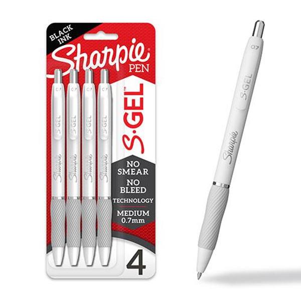 PEN SHARPIE S-GEL MEDIUM POINT BLACK 4 COUNT; $12.99