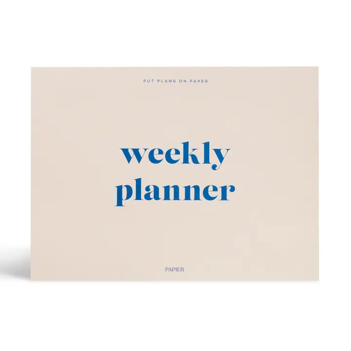 image of: Papier Joy Undated Weekly Desk Planner, Cream