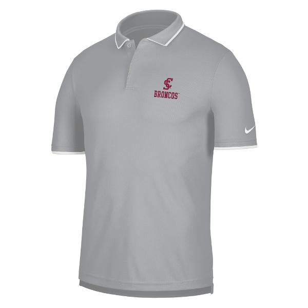 Santa Clara Broncos Nike UV Collegiate Polo, Flat Silver; $65.00