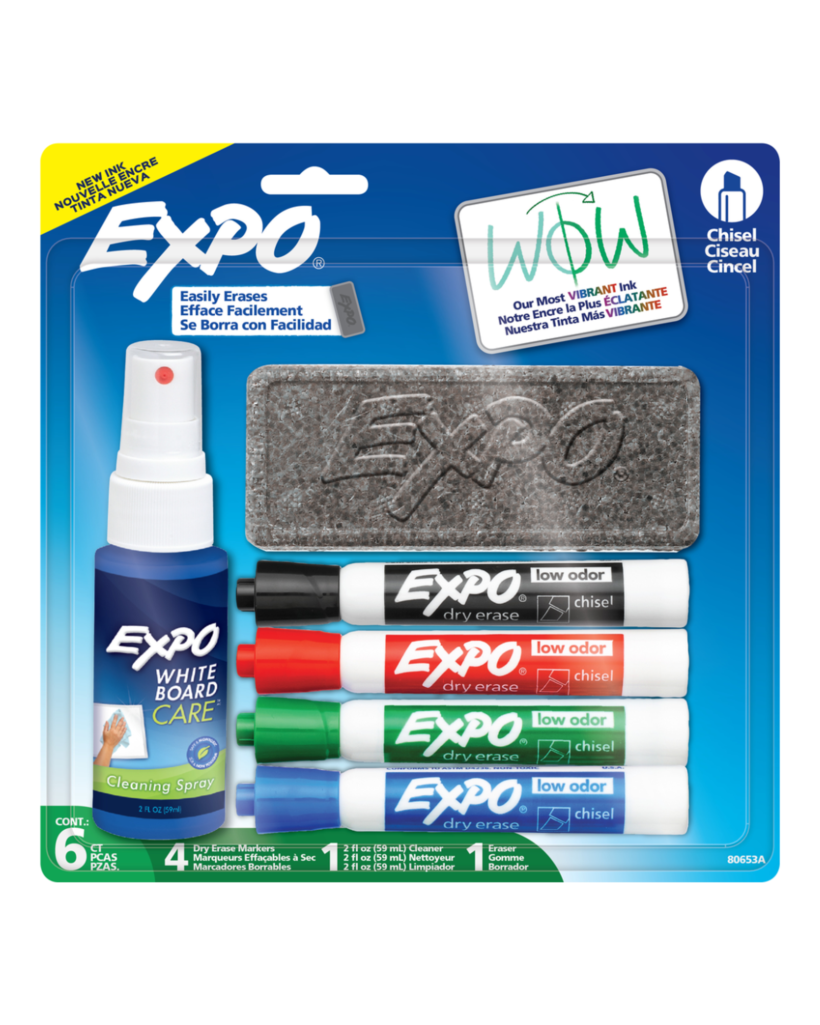 Product image 1 of 1 for Expo Low Odor Dry Erase Marker Starter Set, Chisel Tip, Primary