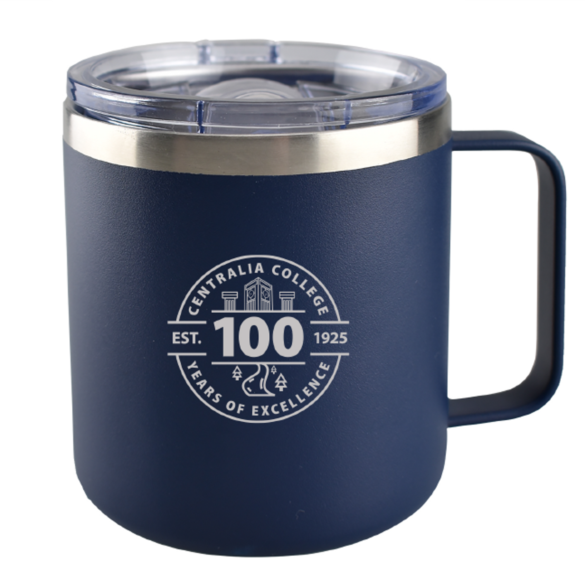 image of: LXG 14oz Navy Stainless Steel Mug 100 Years
