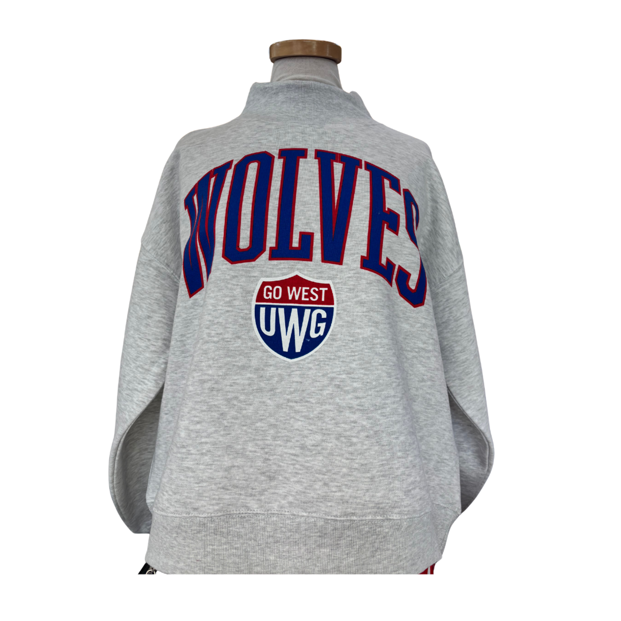 image of: MOCK-NECK LINGO FLEECE PULLOVER