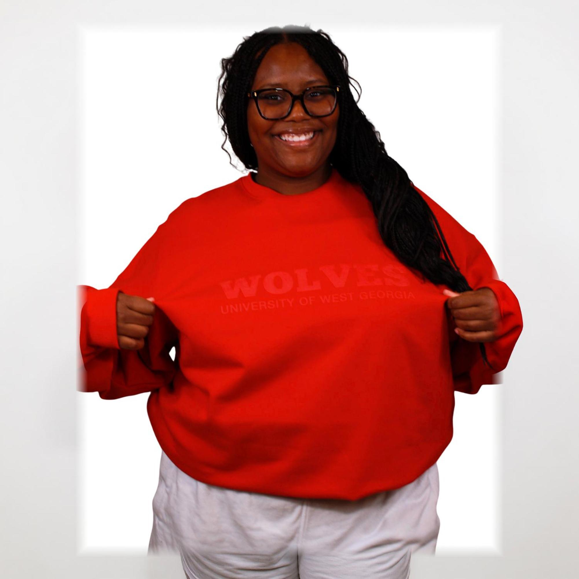 Product image 1 of 2 for Wolves Red Puff Crew