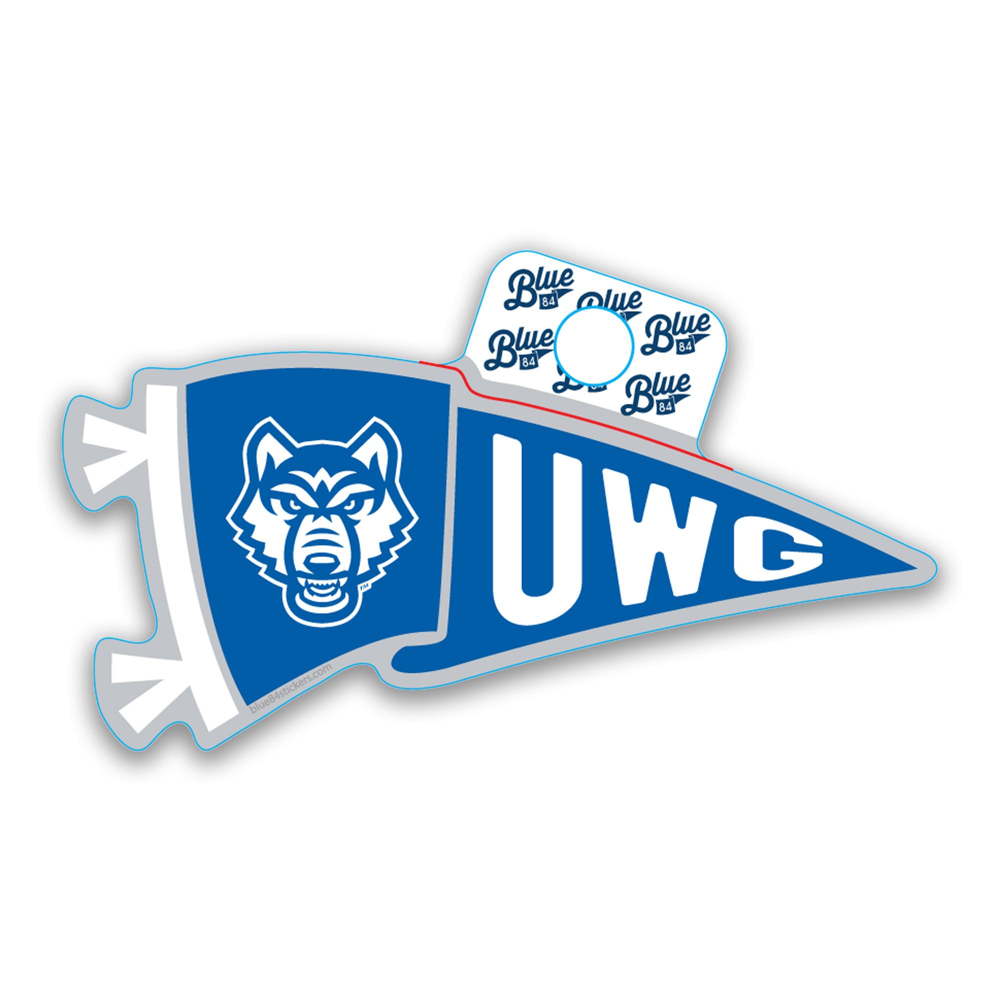 image of: PENNANT UWG FLAG A RIDE STICKER