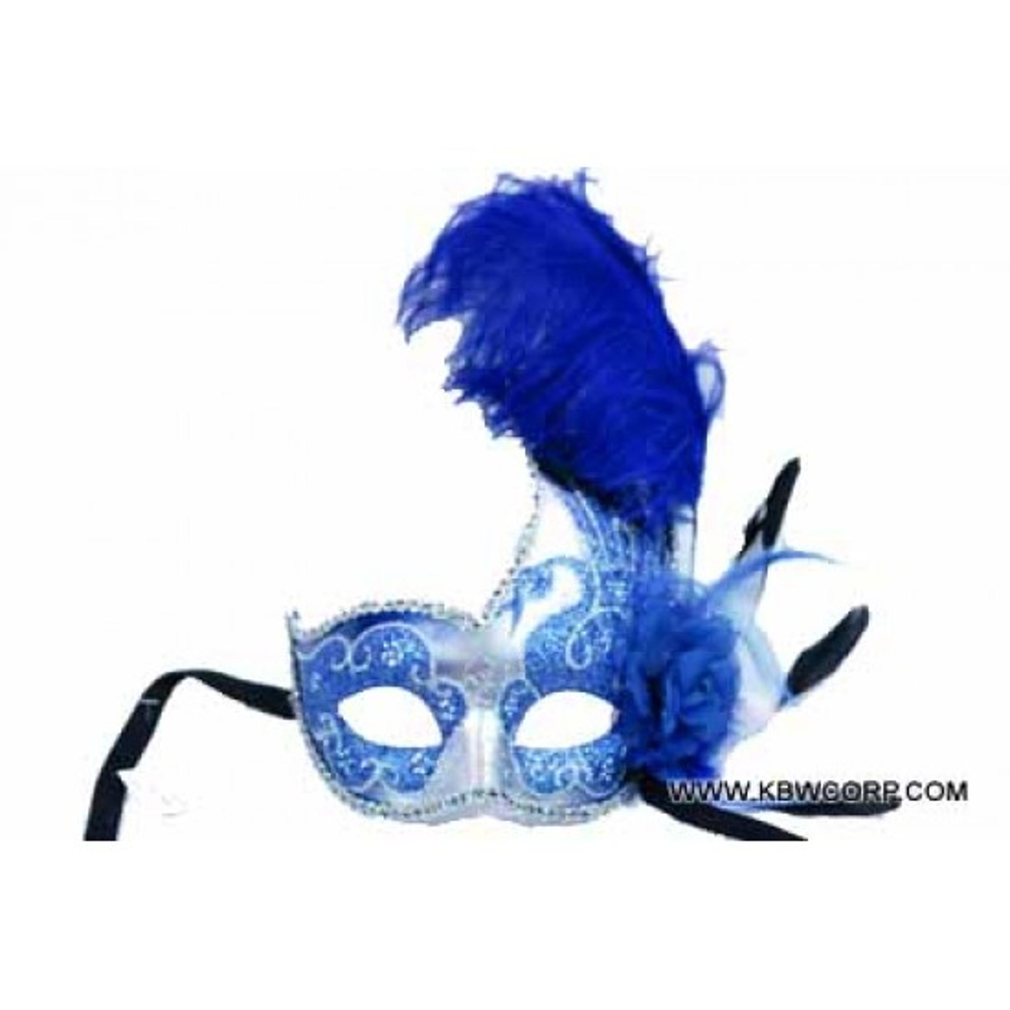 image of: VENETIAN MASK W/FEATHER