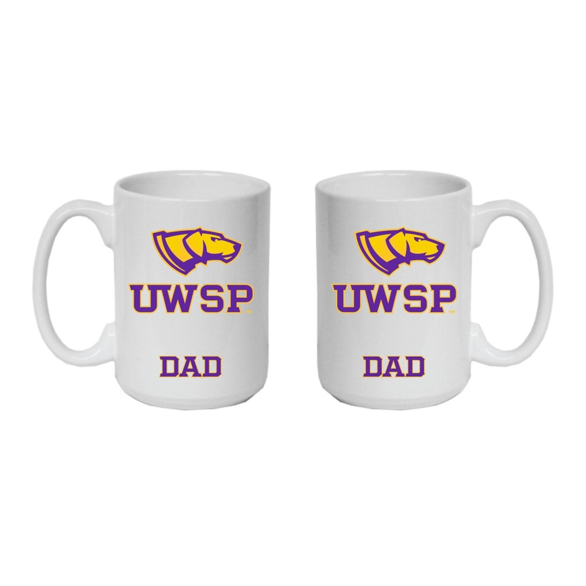 Product image 1 of 1 for University of Wisconsin Stevens Point 15 oz Dad Mug, White