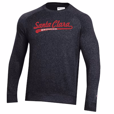 image of: Santa Clara University Champion Triumph Triblend Fleece Crew, Black
