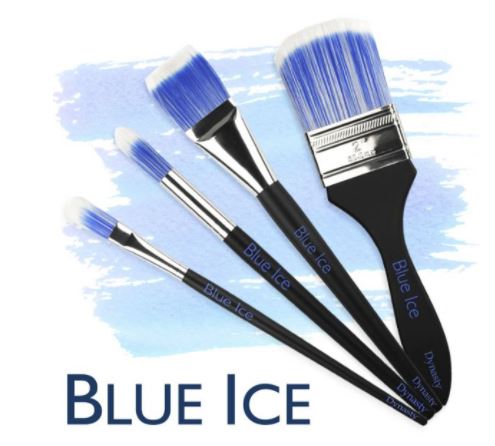 image of: Dynasty Blue Ice Short Handle Synthetic Brushes