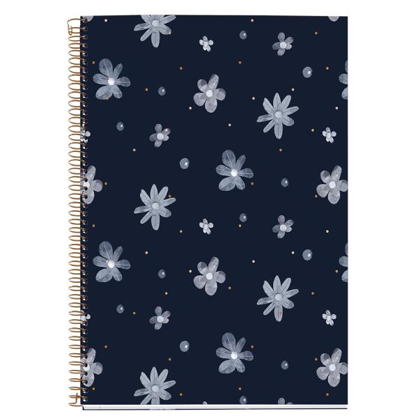 SPIRAL 4 SUBJECT M.RIUS DARK FLORAL; $21.49