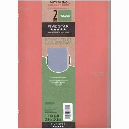 Product image 1 of 1 for Five Star 2 Pocket Folder Recycled