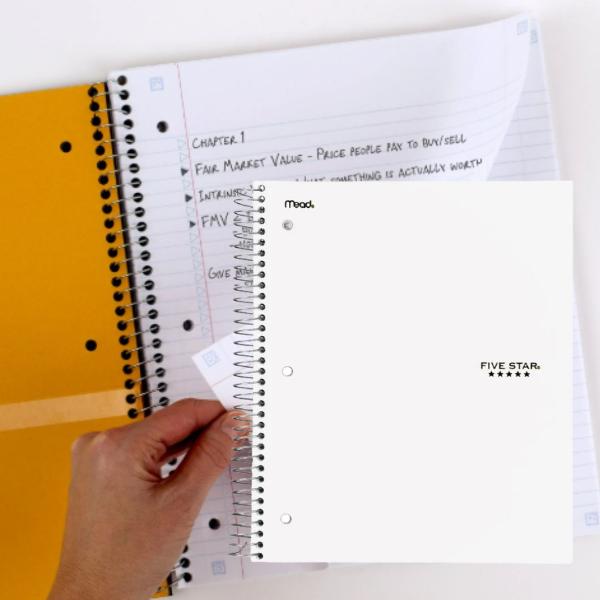 Five Star Notebooks - 3 Sub - White; $12.99