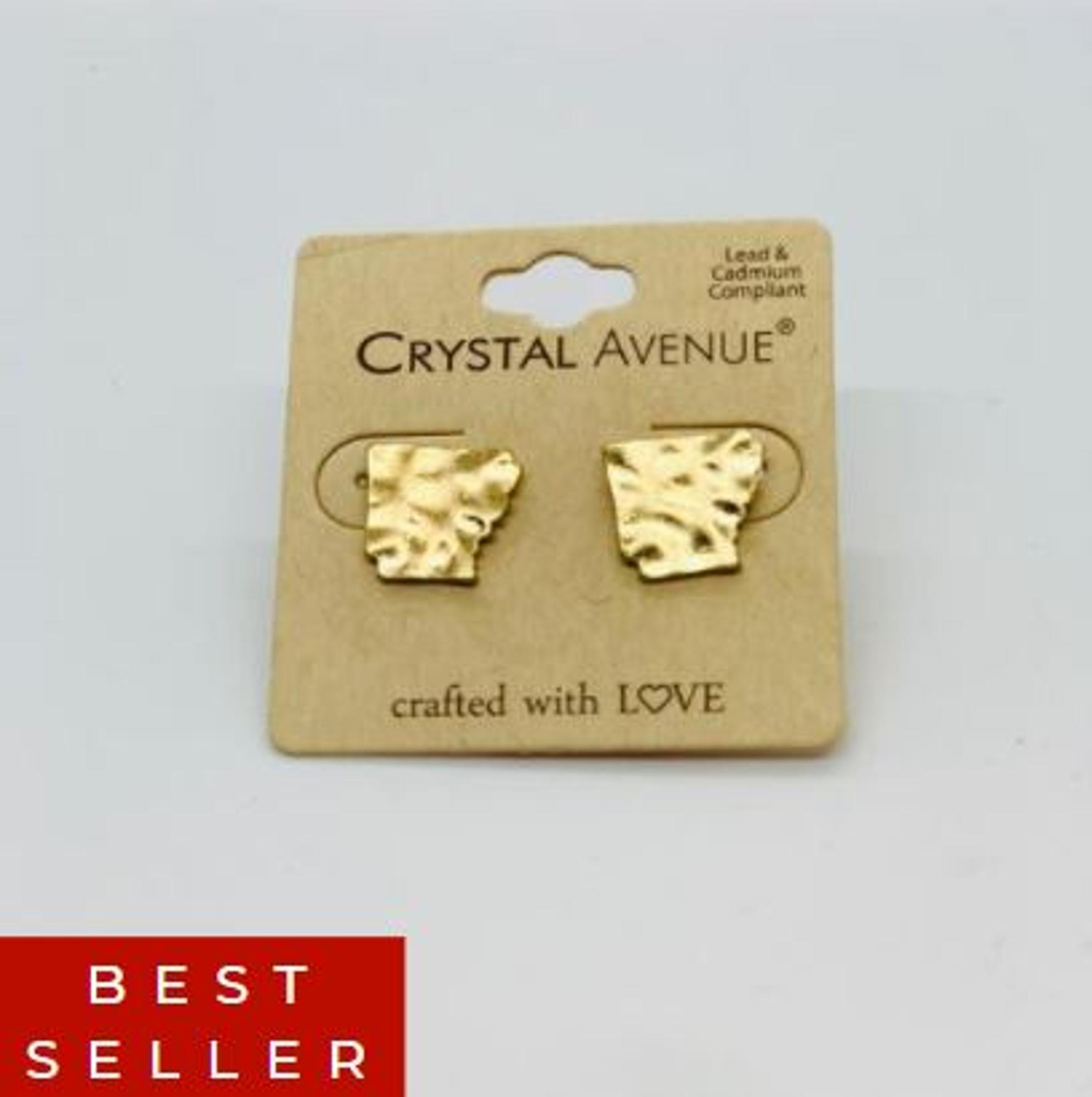image of: Arkansas State Earrings Studs - Gold