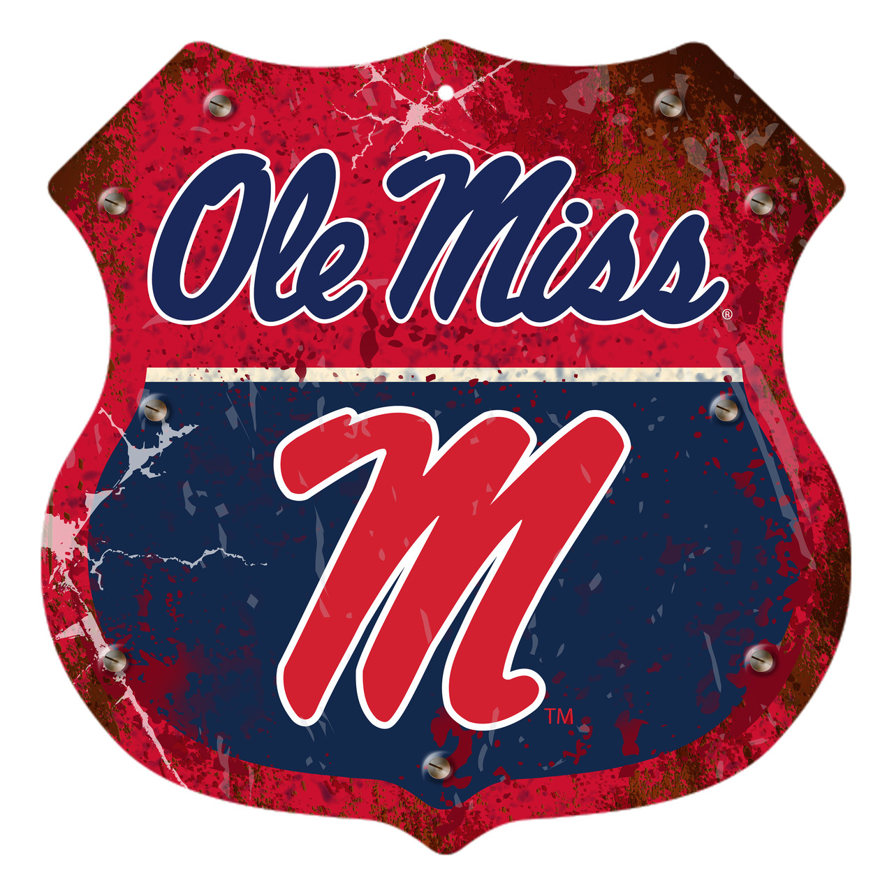 image of: Ole Miss Metal Route Sign 12in