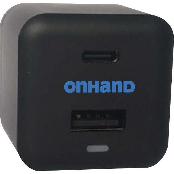 OnHand Dual-Port Wall Adapter 15W USB-A/USB-C; $15.98