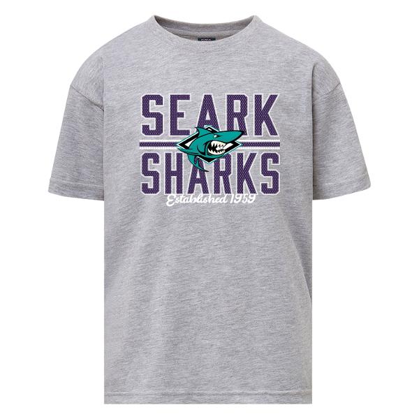 Southeast Arkansas College Youth SEARK Sharks Short Sleeve Tee, Heather Gray; $19.98