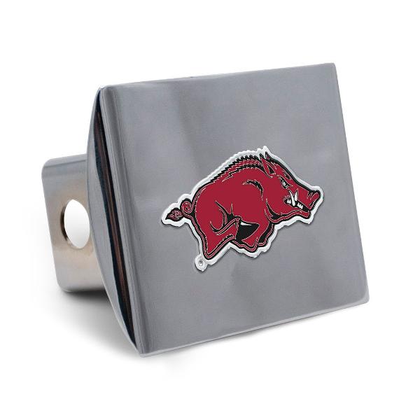 Arkansas Razorback Chrome Metal Running Hog Hitch Cover; $39.99