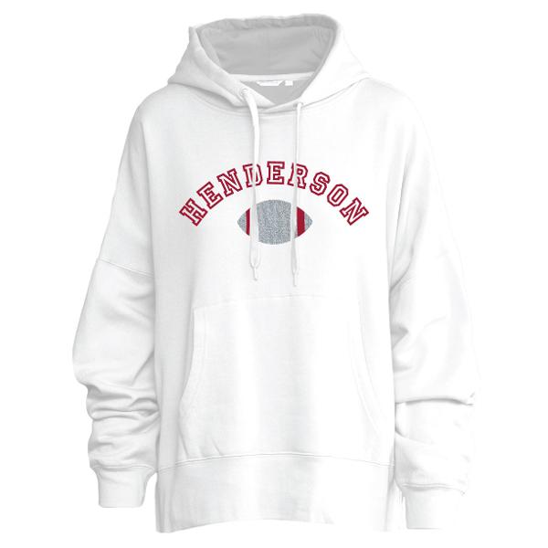 Henderson Glitter Football Moonbeam Relaxed Hoodie; $64.99