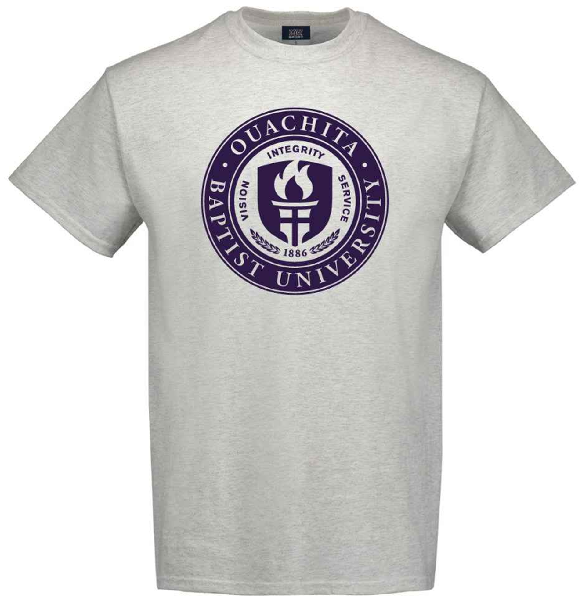 image of: Ouachita Baptist University Seal Classic Short Sleeve Tee, Marble Heather