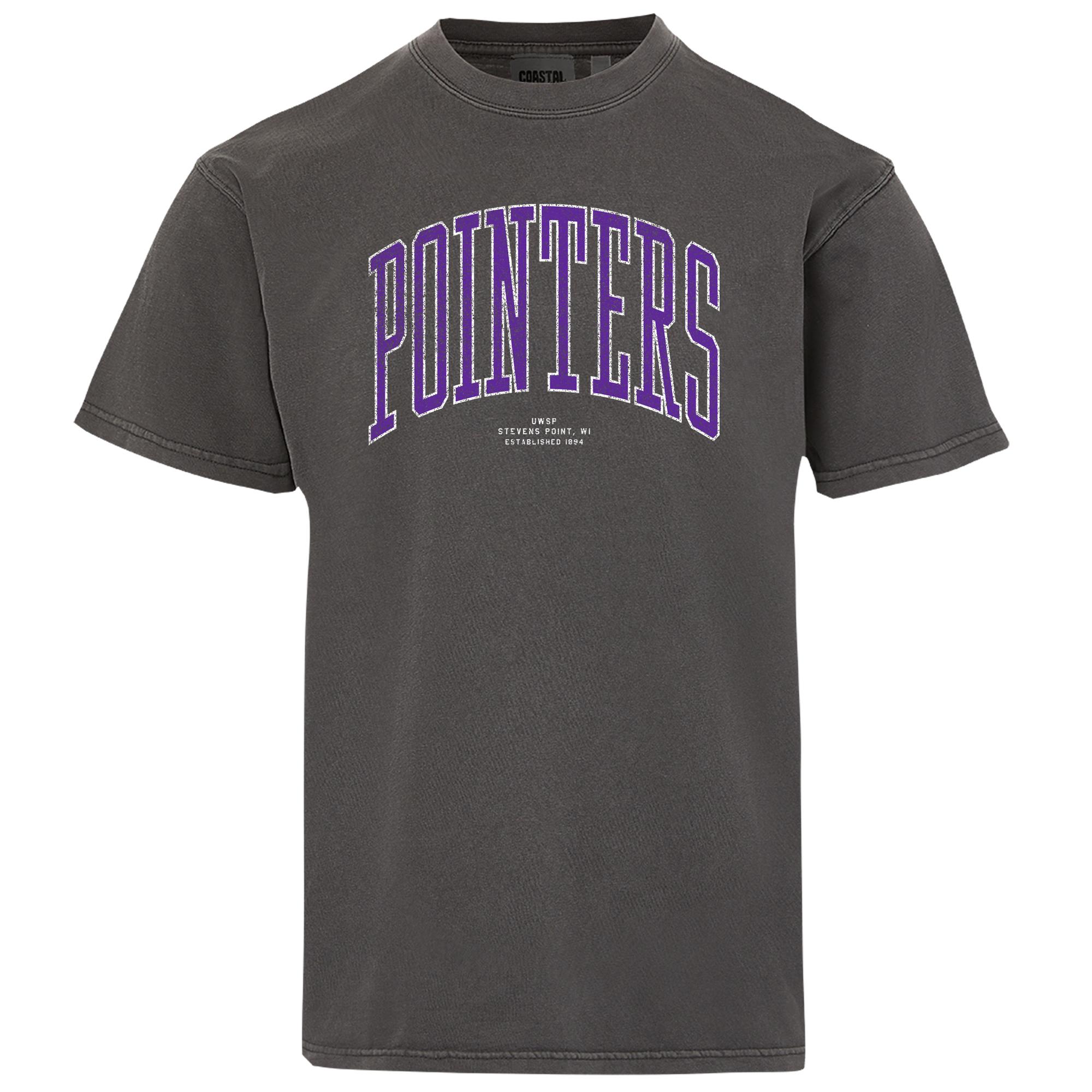 Product image 1 of 1 for UWSP Coastal Color Short Sleeve T-Shirt, Pointers Arch Logo, Black Caviar