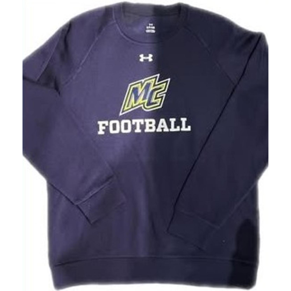 UA - Men's Cotton Navy Football Crew; $59.99