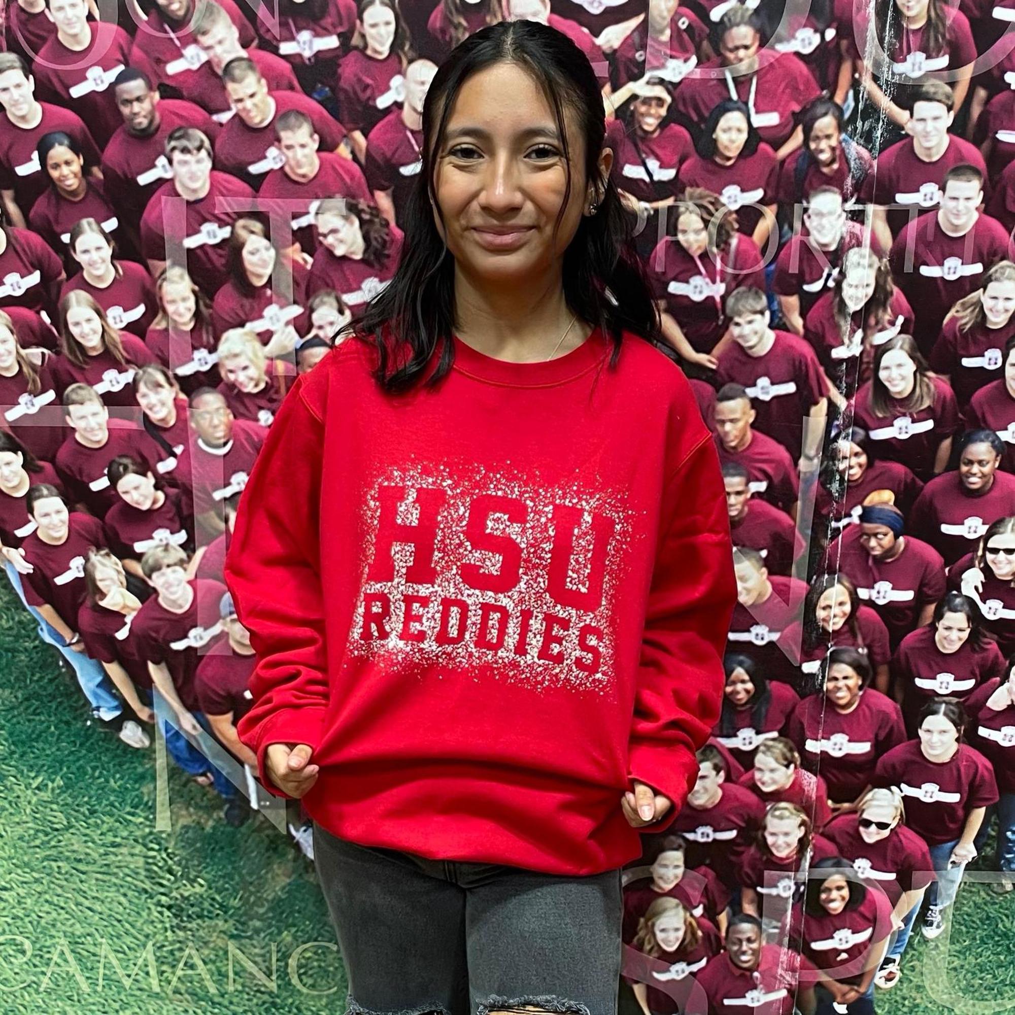 Product image 2 of 2 for HSU Reddies Metallic Core Fleece Crew Sweatshirt