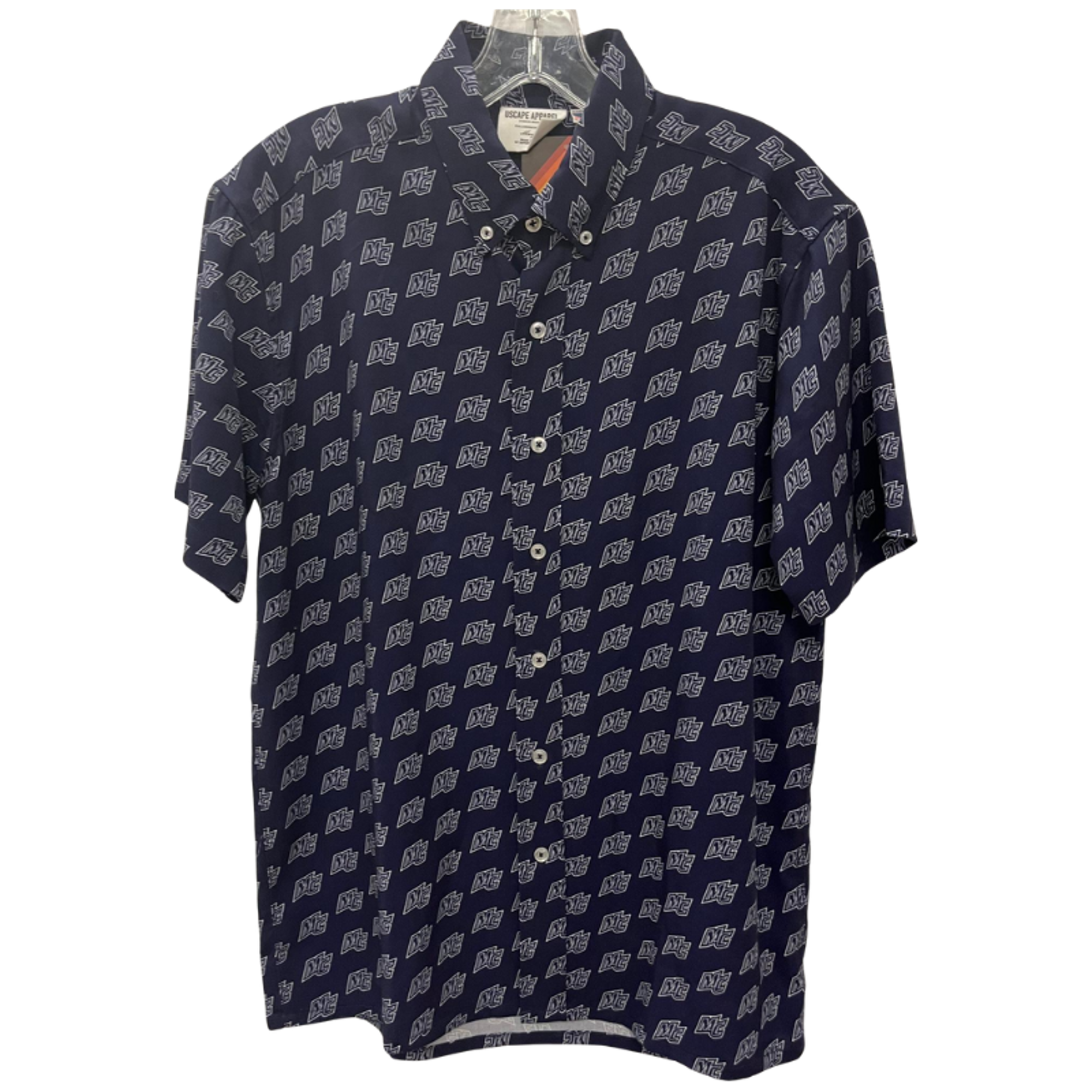 image of: Uscape Navy MC Tencel Button Down