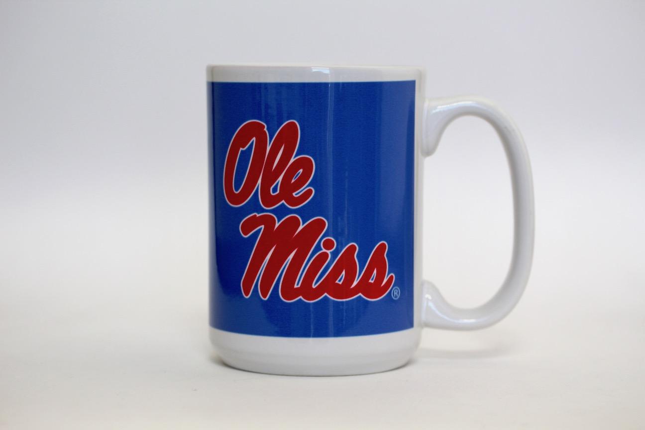 image of: Ole Miss Script Mug 15oz Blue