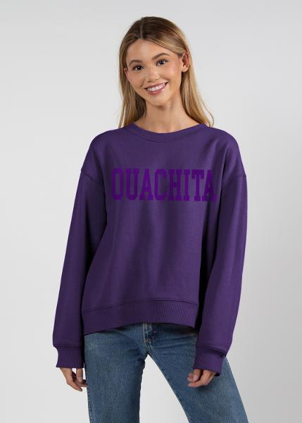 Ouachita Chenille Old School Crew; $64.99