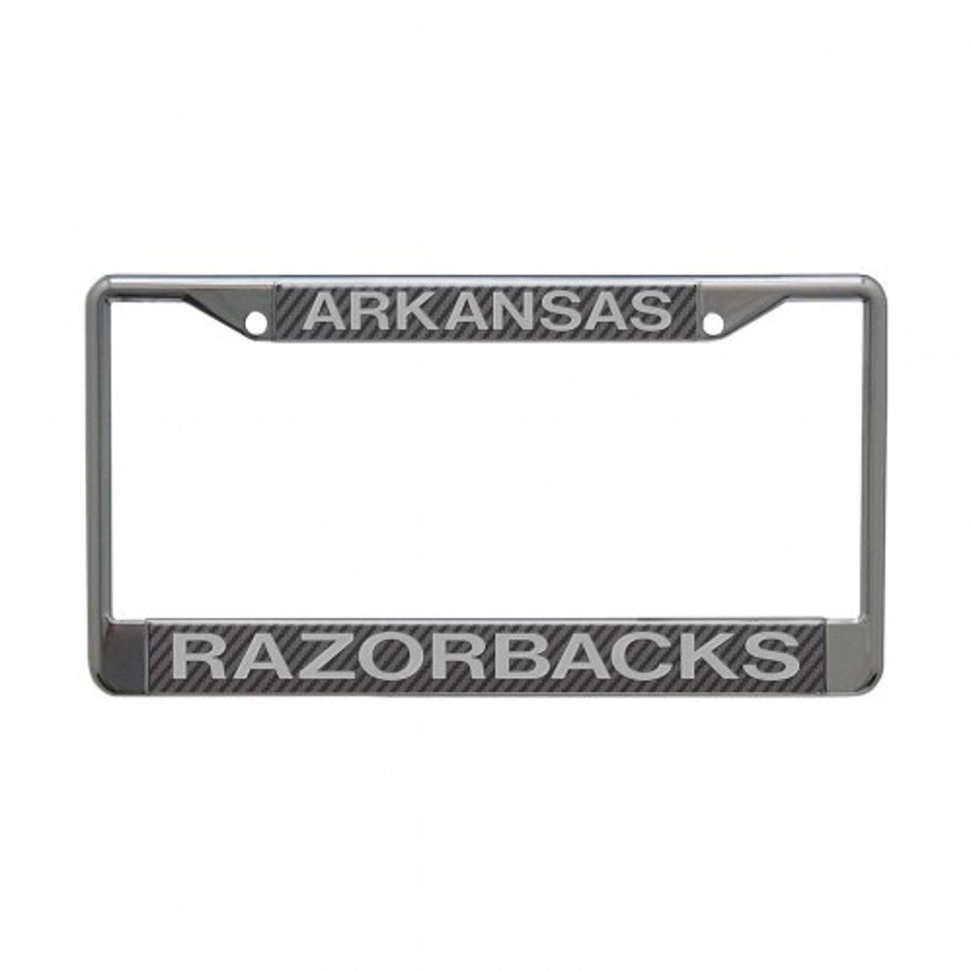 image of: Arkansas Razorback Carbon Metallic WinCraft Metal License Plate Frame