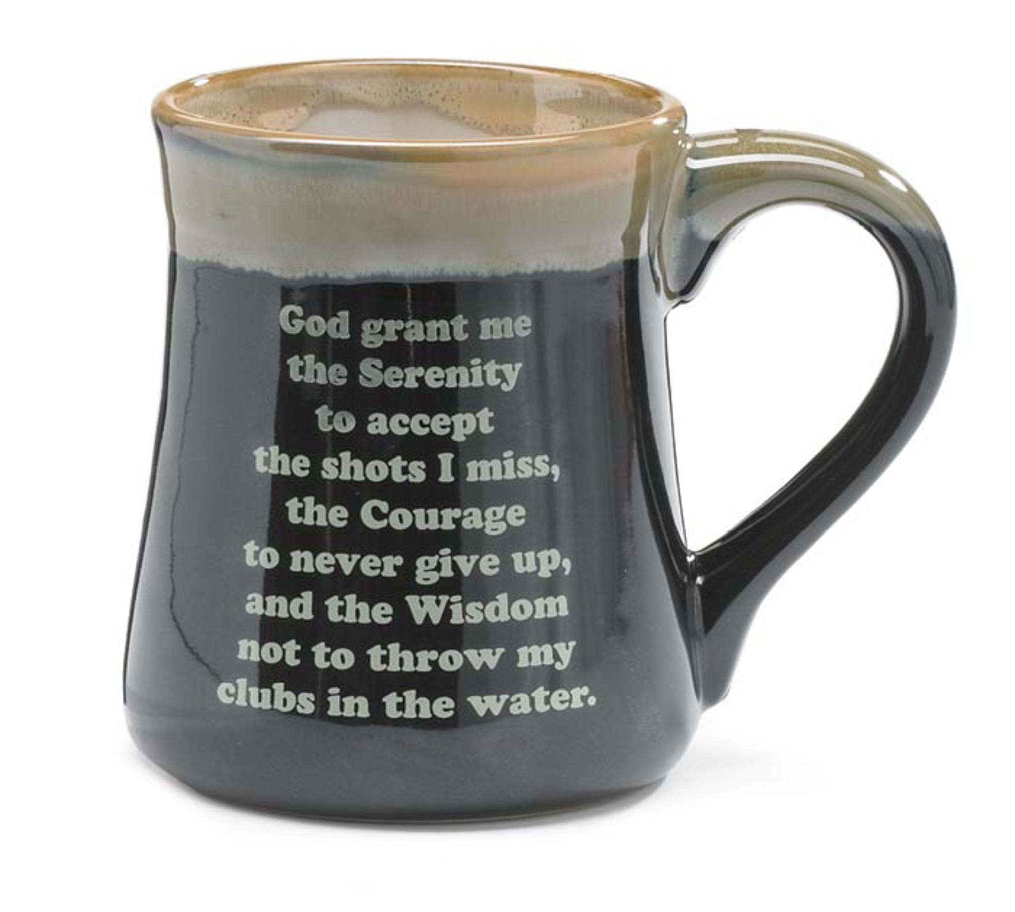 image of: BB BORN TO GOLF/PRAYER PORCELAIN MUG