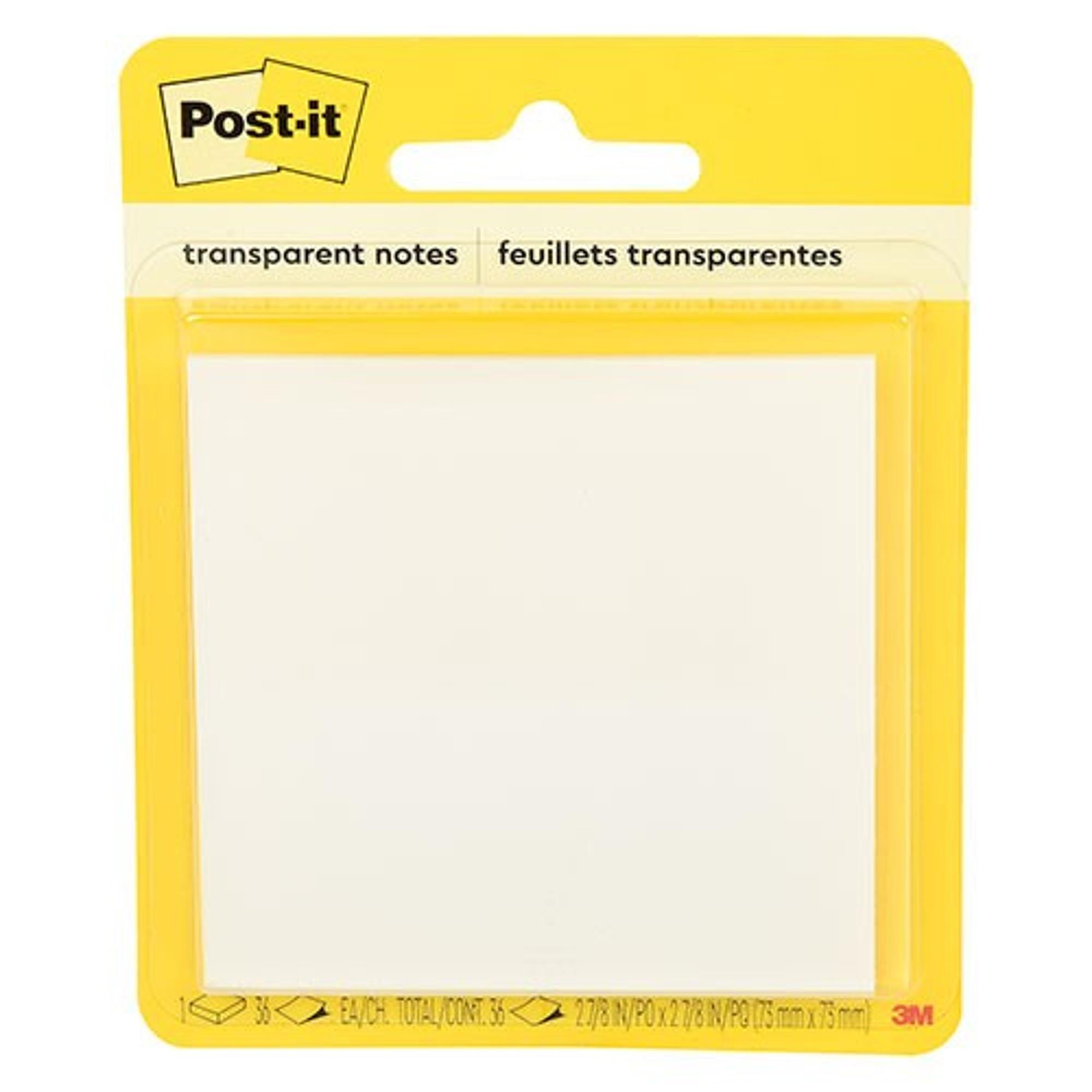 image of: POST-IT NOTES 3X3 TRANSPARENT