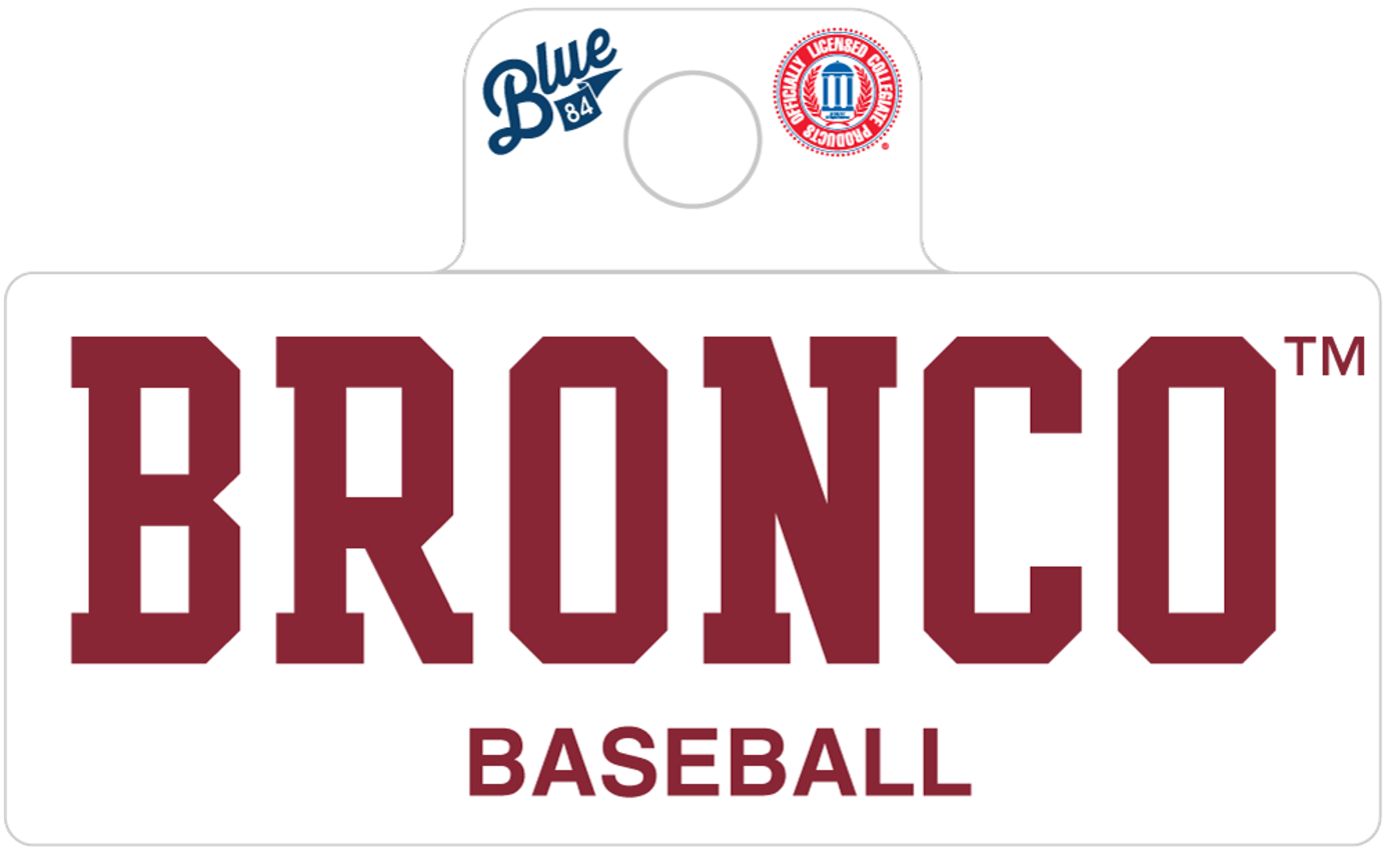 image of: Santa Clara Broncos Blue 84 Sports Decal