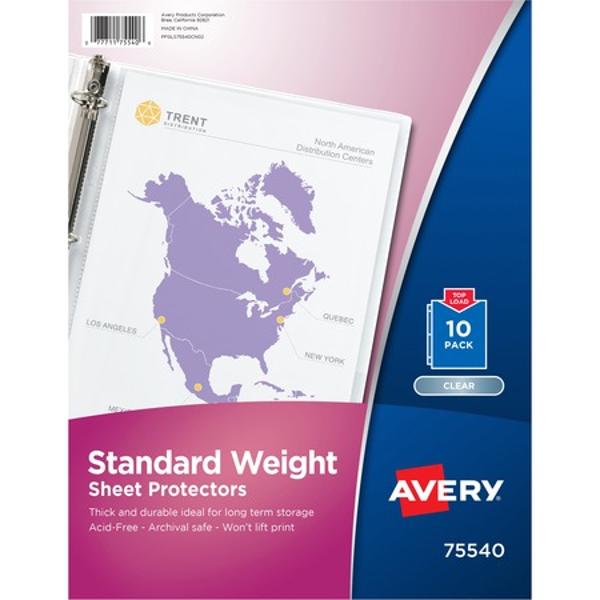 Sheet Protectors Standard 10PK Avery; $6.49