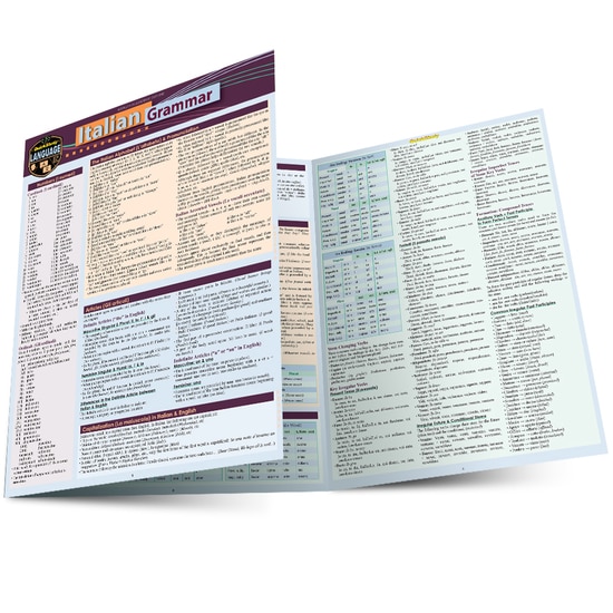Cover image for ITALIAN GRAMMAR LAMINATED STUDY GUIDE (UPDATED)
